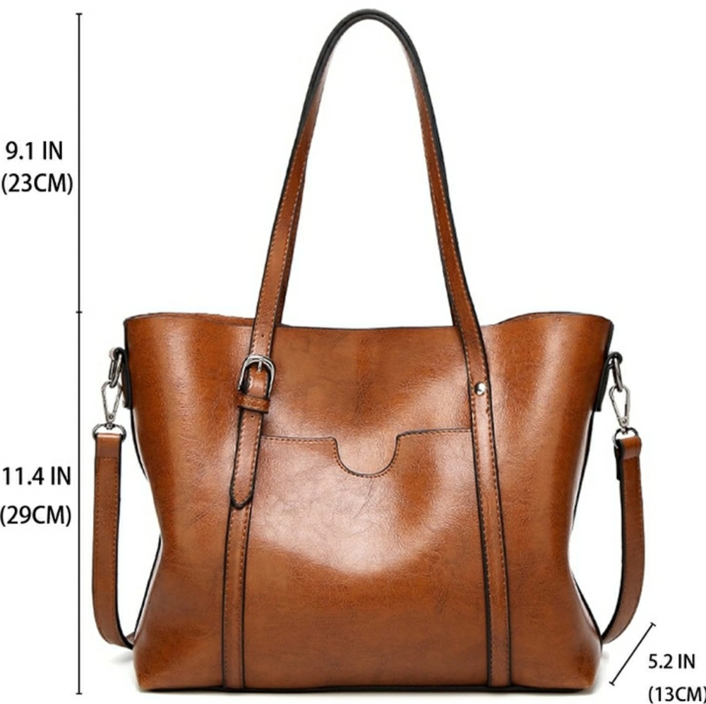 Leather Satchel Boho Handbag Purse - Picture 3 of 5
